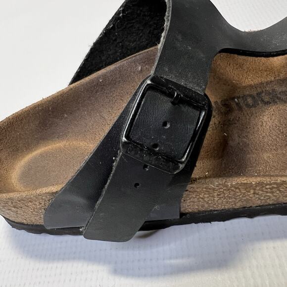 Birkenstock Gizeh Matte Black Sandals Womens Size 39 L8 M6 Thong Slides - Picture 4 of 13